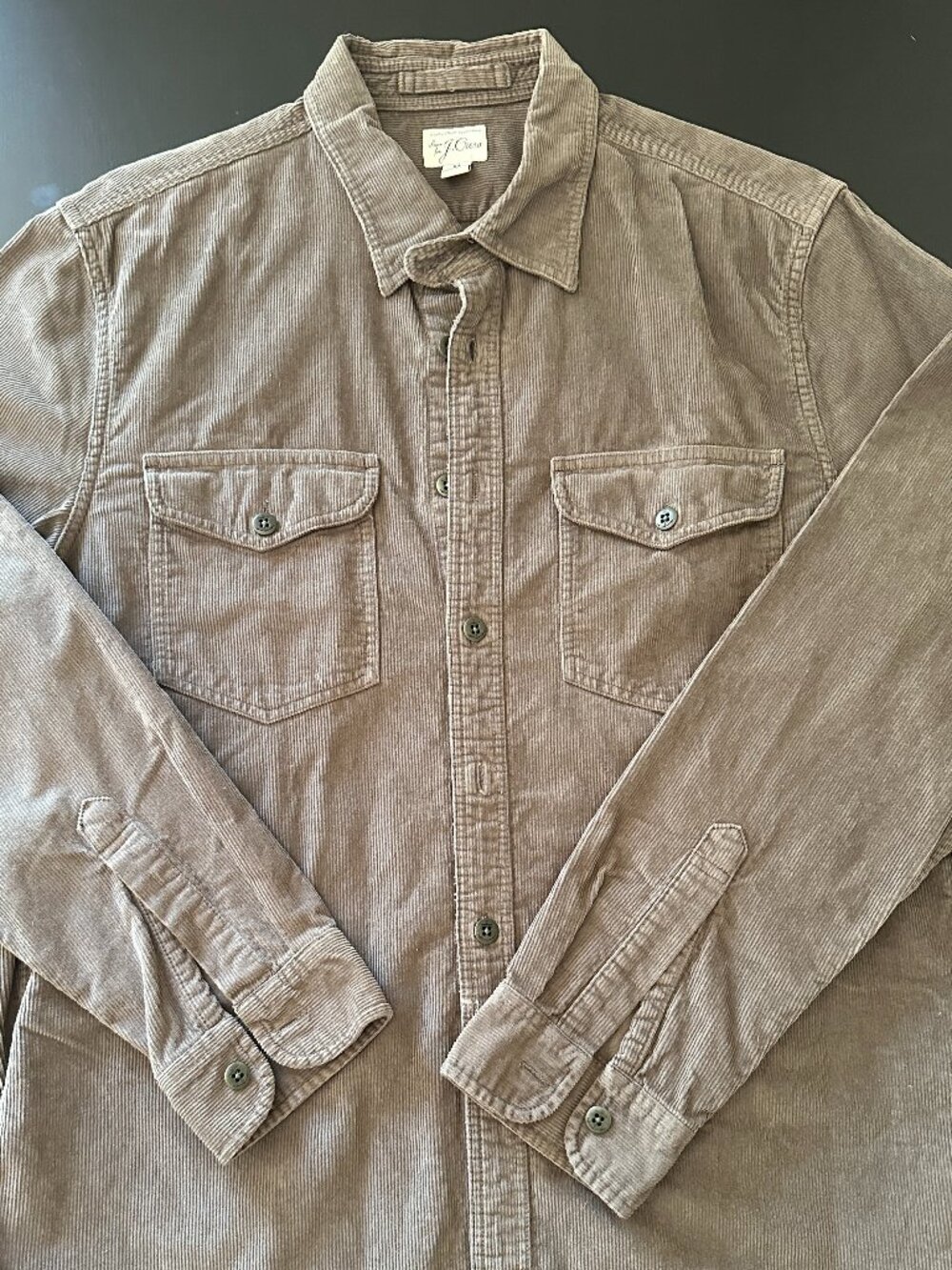 J. Crew Corduroy Shirt M, Gray